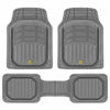 Picture of Caterpillar CAT CAMT-9013 (3-Piece) Deep Dish Rubber Truck Floor Mats, Trim to Fit for Car Truck SUV & Van, All Weather Total Protection Durable Liners Heavy Duty Odorless, 03-Gray (CAMT-9013-GR)