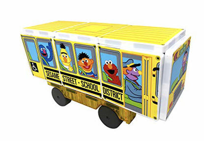 Picture of Sesame Street School Bus Magna-Tile Structure Set by CreateOn, The Original Magnetic Building Tiles Making Learning Basic Numbers Fun and Hands-On, Educational Toy for Children Ages 3 Years +