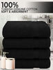 Picture of Hotel & Spa Quality 100% Turkish Genuine Cotton, Absorbent & Soft Decorative Luxury 4-Piece Bath Towel Set by United Home Textile, Coal Black