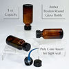 Picture of (108 Pack) 1 oz. Amber Boston Round with Black Poly Cone Cap