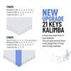 Picture of Electric-PickupByla Kalimba 21 Keys Play More Songs Solid Wood Mahogany Portable Thumb piano Finger piano Gradient Blue