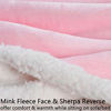 Picture of Tirrinia Sherpa Wearable Blanket for Adult Women, Men, Girlfriend, Super Soft Comfy Warm Plush Reading Throw with Sleeves TV Blanket Wrap Robe Cover for Sofa, 72" x 55" Pink