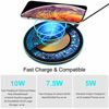 Picture of Wireless Charger Qi 10W Wireless Charging Pad, 7.5W Compatible with iPhone 11/11 Pro/11 Pro Max/Xs Max/XR/XS/X/8/8 Plus, 10W Fast Charging Samsung Galaxy S10/S10+/S9/S8/Note 10/10+/9/8 (No AC Adapter)