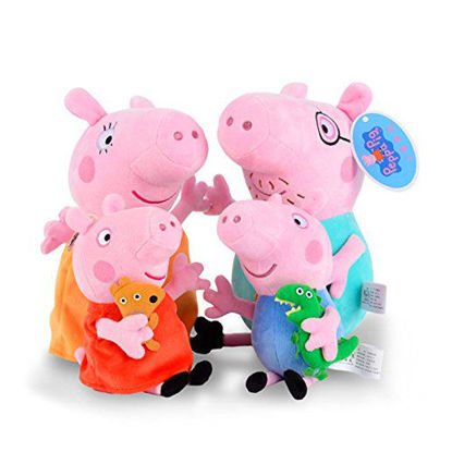Picture of APlusMart Piggy Pig Stuffed Family Peppa George Mummy and Daddy Pig