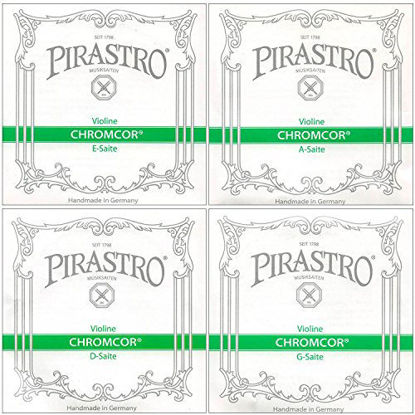 Picture of Pirastro Chromcor 1/2-3/4 Violin String Set - Medium Gauge with Ball End E