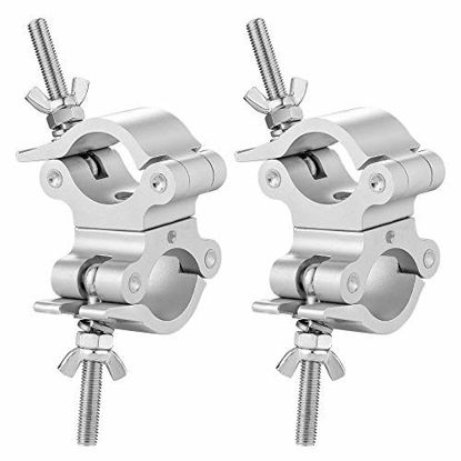 Picture of 2 Inch Pro-Swivel Truss Clamp, 2 Pack HiLite Heavy Duty 770lb Swivel Coupler Truss Clamps, Dual Head Turn As Needed Two 360 Degree Lighting Clamps, Fit Pipe/Truss OD 48-52mm