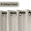 Picture of H.VERSAILTEX Wide Blackout Room Darkening Rich Quality of Textured Linen Patio Door Curtains Home Fashion Window Panel Drapes with 16 Grommets - Ivory - 100 inch Wide by 96 inch Long