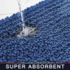 Picture of Walensee Large Bathroom Rug Non Slip Bath Mat (72x24 Inch Dark Blue) Water Absorbent Super Soft Shaggy Chenille Machine Washable Dry Extra Thick Perfect Absorbant Best Plush Carpet for Shower Floor