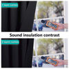 Picture of NICETOWN 100% Blackout Curtains Heat Blocking, Durable Black Lined Blackout Curtains for Bedroom, Energy Saving Long Curtains for Patio Sliding Glass Door, Black, 52-inch x 95-inch, 2 Panels