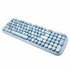 Picture of MOFii Bluetooth Keyboard with Multi Color Retro Typewriter Round Keys, Computer Wireless Keyboard Cute Design for PC Laptop Tablelet MAC(Blue Colorful)