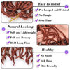Picture of Leeven 7 Packs Copper Red New Faux Locs 30 Inch Distressed Ginger Soft Locs Crochet Hair Pre Looped Long Boho Goddess Locs Curly Wavy Extended Synthetic Braids Hair for Black Women 15 Stands/Pack #350