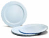 Picture of " OCCASIONS " 320 Piece set (40 Guests)-Vintage Wedding Party Disposable Plastic Plates & cutlery -40 x 10'' + 40 x 7.5'' + Silver Silverware + Cups + Napkins (Verona Blue)