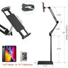 Picture of Tablet Floor Stand, Overhead Camera Phone Mount Angle Height Adjustable Holder, Universal Floor Stand Compatible with iPhone iPad Pro Air Mini, Samsung Tab, Kindle, E-Readers