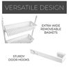 Picture of Smart Design Over The Door Pantry Organizer Rack w/ 6 Baskets - Steel & Resin Construction w/ Hooks - Hanging - Cans, Spice, Storage, Closet - Kitchen (18.5 x 63.2 Inch) [White]