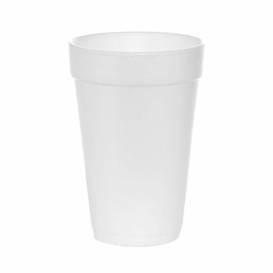 Picture of (200 Count) 16 oz White Foam Cups, Disposable Foam Drink Cups, To Go Coffee Cups, Insulated Foam Cups for Hot/Cold Drinks by Tezzorio