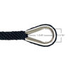 Picture of Extreme Max 3006.3472 BoatTector Solid Braid MFP Anchor Line with Thimble - 1/2" x 150', Black