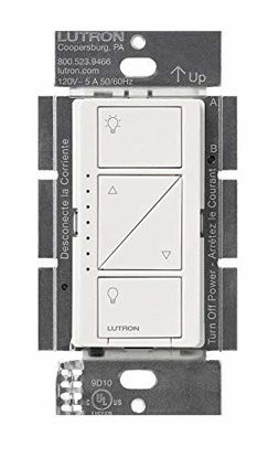 Picture of Lutron CECOMINOD005477 PD-6WCL-WH-R Caseta Wireless 150-Watt Multi-Location in-Wall Dimmer, White