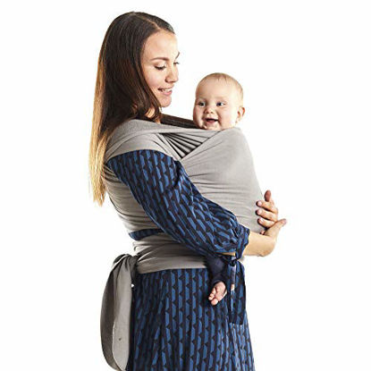 Picture of Boba Wrap Baby Carrier, Serenity Light Grey - Original Stretchy Infant Sling, Perfect for Newborn Babies and Children up to 35 lbs