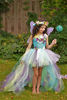Picture of Tutu Dreams Green Fairy Costume for Girls St Patricks Day Dress Fancy Fairy Sets with Wings (Blue, M)