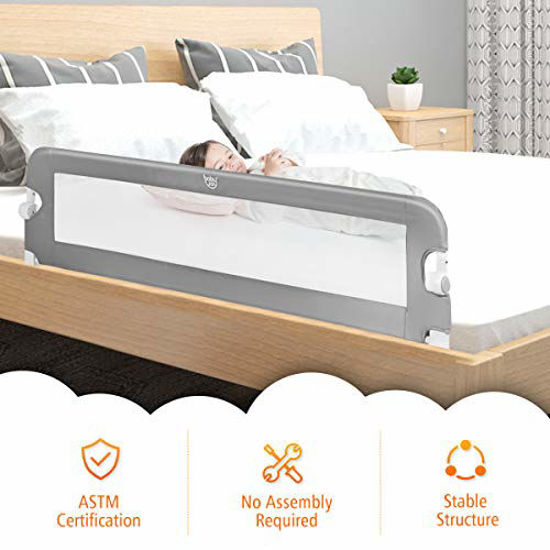 GetUSCart- BABY JOY Bed Rails for Toddlers, Extra Long, Swing Down ...