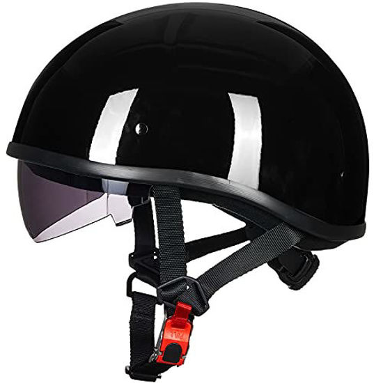 GetUSCart ILM Motorcycle Half Helmet with Sunshield Quick Release