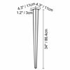 Picture of Happybuy Hairpin Table Legs 34" Black Set of 4 Desk Legs 880lbs Load Capacity (Each 220lbs) Hairpin Desk Legs 3 Rods for Bench Desk Dining End Table Chairs Carbon Steel DIY Heavy Duty Furniture Legs