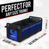 Picture of FORTEM Car Trunk Organizer, SUV Trunk Organizer, Car Storage Organizer, Collapsible Multi Compartment Car Organizer, Non Slip Bottom, Adjustable Securing Straps, Foldable Cover (3 Compartments, Blue)