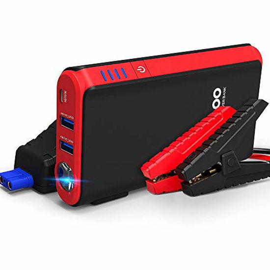 GOOLOO Quick Charge In & Out Port, 800A Peak SuperSafe Car Jump Starter (Up  to 4.5L Gas) 12V Auto Battery Booster Charger Portable Power Pack