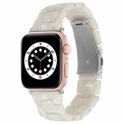 Picture of Case-Mate - Band for 38-40mm Apple Watch - Compatible with Series 1/2/3/4/5/6/7/SE - White Pearl Acetate