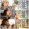 Picture of Kotdning Vanity Mirror with Lights,Lighted Vanity Mirror with 9 Dimmable Bulbs for Dressing Room & Bedroom,3 Color Lighting,Modes Detachable 10x Magnification 360°Ratation(White)