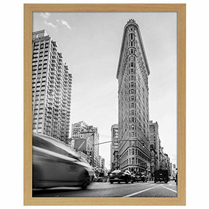 Picture of Americanflat 22x28 Poster Frame in Pine with Polished Plexiglass - Horizontal and Vertical Formats - Wall Mounted