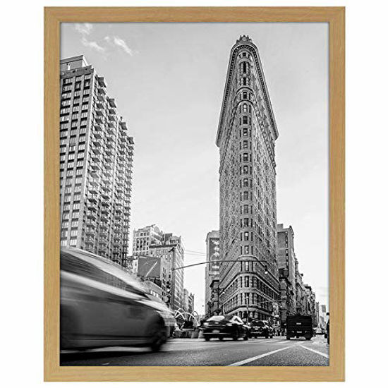 Picture of Americanflat 22x28 Poster Frame in Pine with Polished Plexiglass - Horizontal and Vertical Formats - Wall Mounted