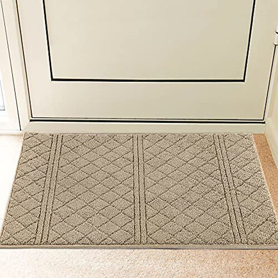 Indoor Doormat Front Back Door Mat Rubber Backing Non Slip Inside Resist  Dirt Mud Resistant Entrance Rug Outdoor Entryway Floor Carpet Washable Low  Profile 