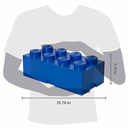 Picture of Room Copenhagen Lego Storage Box Brick 8, Large, Bright Blue