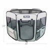 Picture of JESPET 36" Pet Dog Playpens, Portable Soft Dog Exercise Pen Kennel with Carry Bag for Puppy Cats Kittens Rabbits, Shale Green