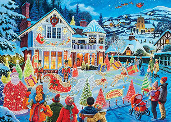 Picture of Ravensburger 16849 The Christmas House 1000 Piece Piece Jigsaw Puzzle for Adults - Every Piece is Unique, Softclick Technology Means Pieces Fit Together Perfectly