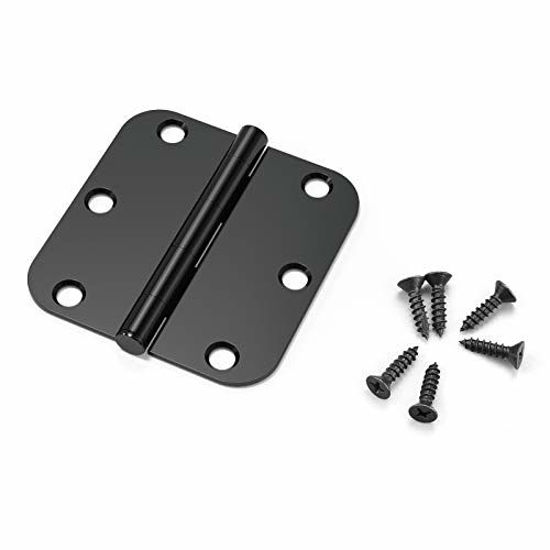 GetUSCart KNOBWELL 30 Pack Matte Black Door Hinges, 3.5" X 3.5" with 5
