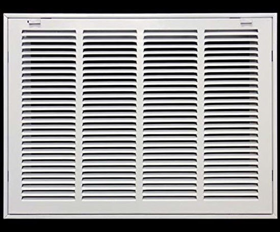 Picture of 20" X 16" Return Air Filter Grille - Filter Included - Easy Plastic Tabs for Removable Face/Door - HVAC Vent Duct Cover - White [Outer Dimensions: 21.75w X 17.75h]