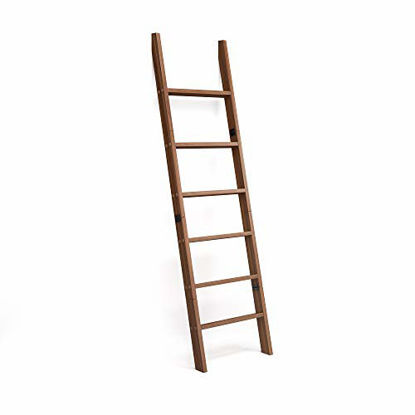 Picture of RELODECOR 6-Foot Wall Leaning Blanket Ladder| Laminate Snag Free Construction (Brown)