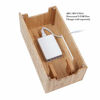 Picture of Bamboo Universal Multi Device Cord Organizer Stand and Charging Station for Smartphones, Tablets, and Laptops Includes 5-USB Port Hub Charger with Power Supply