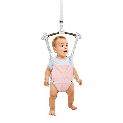 Picture of Infant Master Doorway Jumper, Durable Bumper Jumper w/ Adjustable Height, Funny Baby Doorway Swing Bouncer w/ Seat Bag, Popular Gift for Infant & Toddler, Portable and Free Installation, Pink