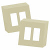 Picture of ENERLITES Screwless Decorator Wall Plates Child Safe Outlet Covers, Midway Size 2-Gang, Unbreakable Polycarbonate Thermoplastic, SI8832M-I-10PCS, Matte Finish, Ivory