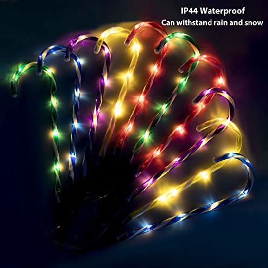 GetUSCart- Candy Cane Outdoor Landscape Lights - 10 Pack 60 Warm LEDs ...