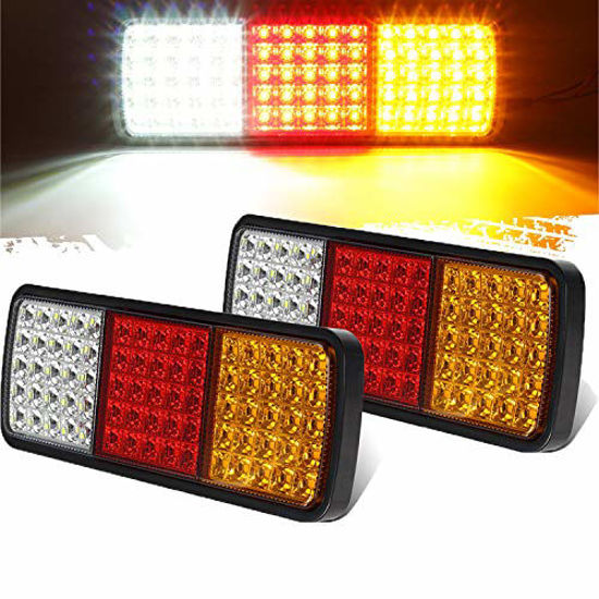 GetUSCart- Partsam 2Pcs 75 LED Truck Tail Light Bar Waterproof 12V Turn  Signal Brake Reverse Running Lights Taillight IP68 for Boat Snowmobile  Utility Trailer Flatbed Trucks Bed Pickups RV Camper UTV UTE