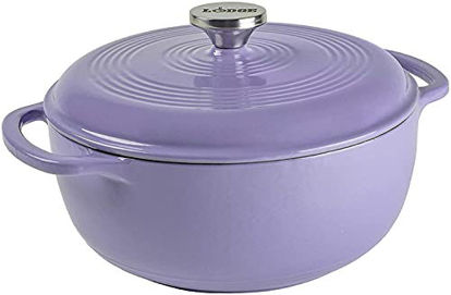 Picture of Lodge Enameled Cast Iron Dutch Oven, 3 Qt, Lilac