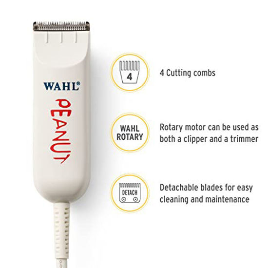 Picture of Wahl Professional - Peanut Classic - Hair Clippers - Beard Trimmer - Barber Supplies - Hair Cutting Tools - White