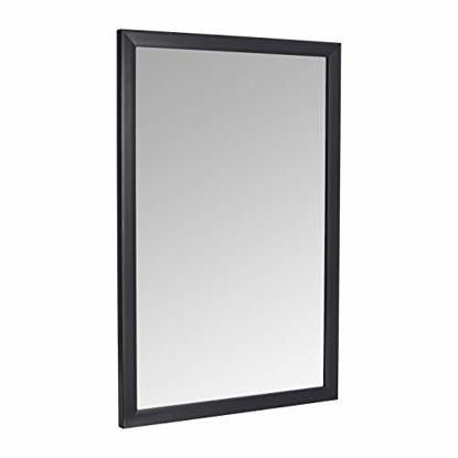 Picture of Amazon Basics Rectangular Wall Mirror 24" x 36" - Standard Trim, Black