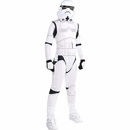 Picture of Costumes USA Stormtrooper Halloween Costume for Boys, Star Wars, Medium (8-10), with Black and White Jumpsuit with Mask