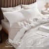 Picture of Bedsure Cotton Duvet Cover Set - 100% Cotton Waffle Weave Coconut White Duvet Cover Twin Size, Soft and Breathable Twin Duvet Cover Set for All Season (Twin, 68x90'')