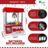 Picture of Bundaloo Claw Machine Arcade Game | Candy Grabber & Prize Dispenser Vending Machine Toy for Kids, with Music | Best Birthday & Christmas Gifts for Boys & Girls (Red Claw)